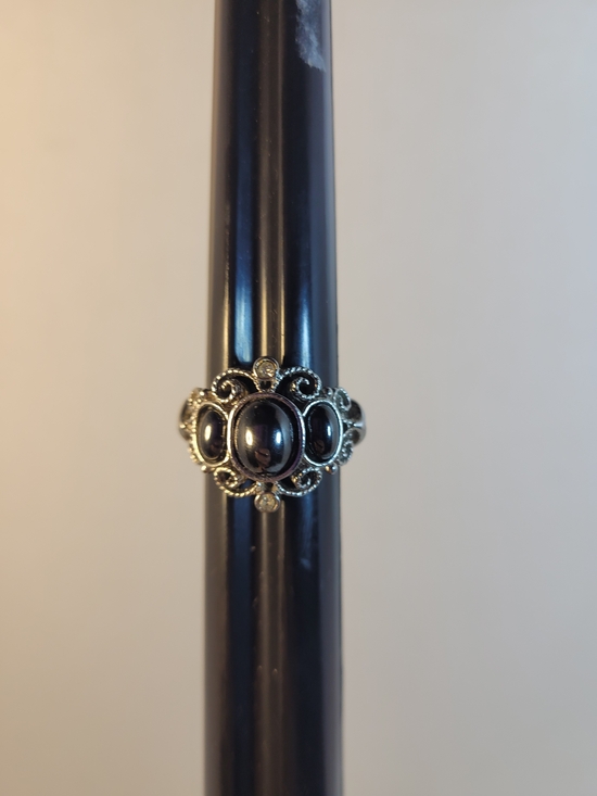 Avon Jewelry - Vintage 1970's Avon Midnight Splendor Hematite Filigree Ring Size 5 (T)